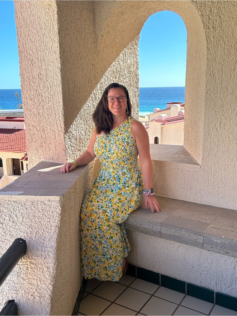 Amazon One-Shoulder Yellow Floral Maxi Dress
